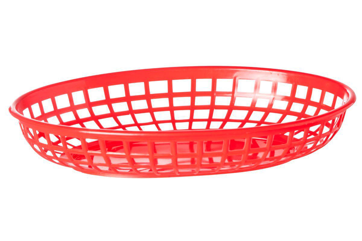 Panier snacking rouge 23 x 14 cm x 6