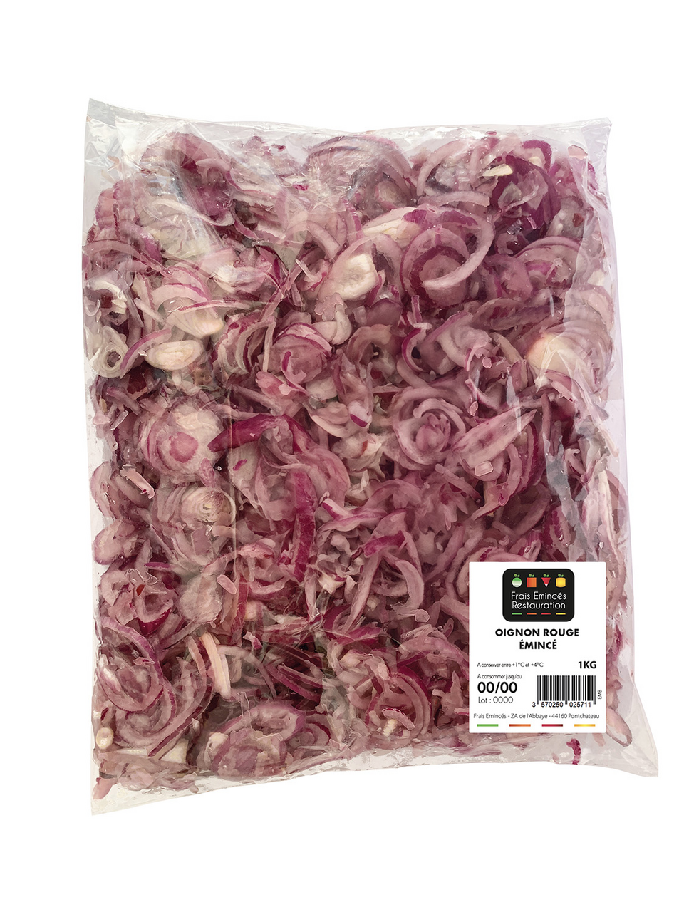 Frais Eminces Oignon rouge émincé 1 kg