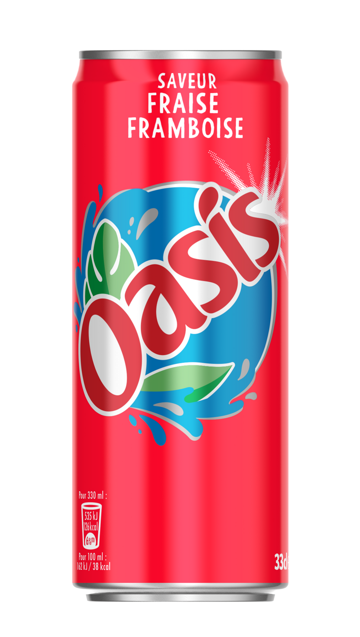Oasis Fraise Framboise boîte slim 6 x 33 cl soit 1.98 L
