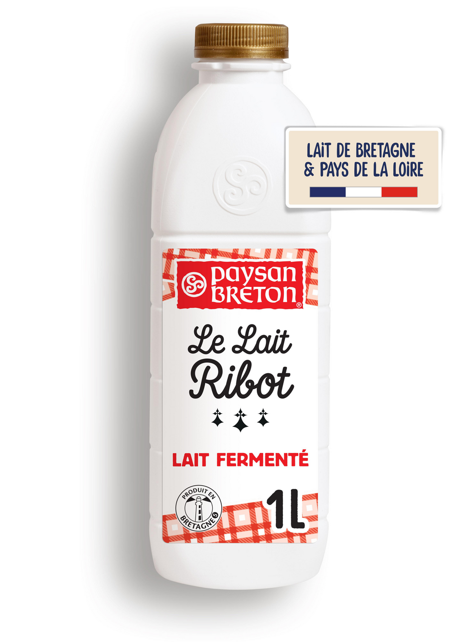 Paysan Breton Lait Ribot 3.4% Bouteille 1 L
