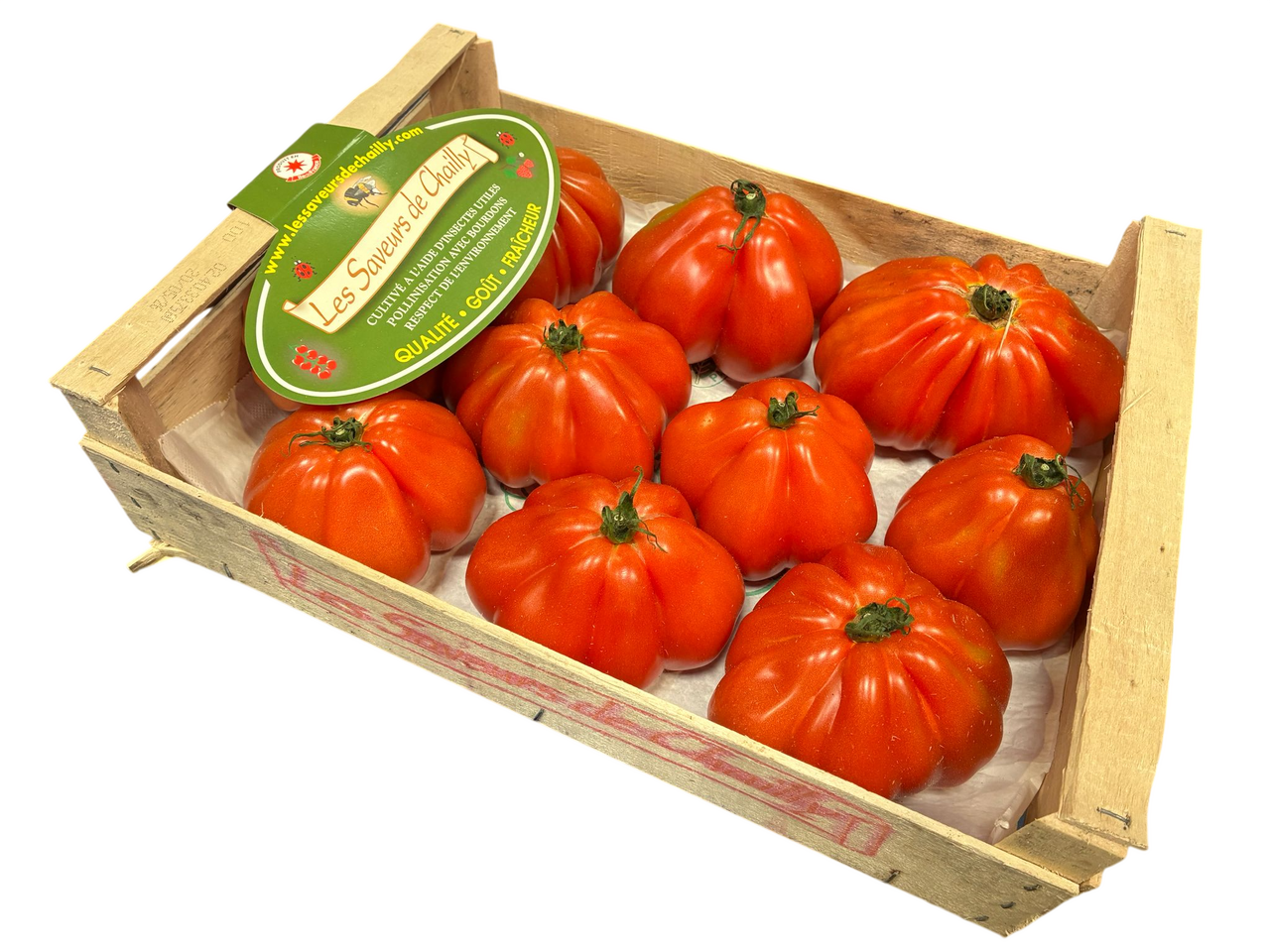 Tomate allongée Coeur de Boeuf 3.5 kg Les Saveurs de Chailly catégorie 2 France