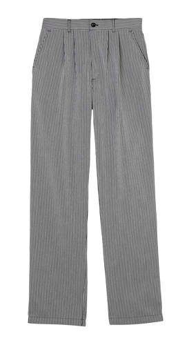 Pantalon de cuisine chef gris rayé T.M