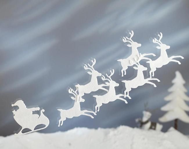 12 Feutrines autocollantes - Décoration de Noël