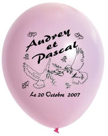 Ballons évènement 25 cm à personnaliser x 100