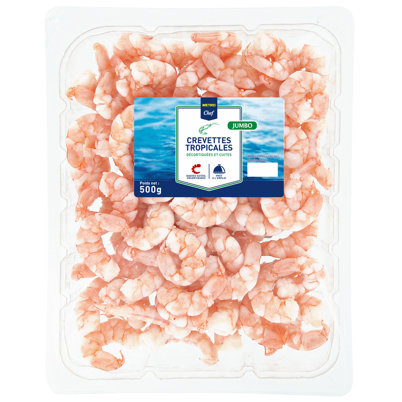 METRO Chef Queues de crevettes Jumbo décortiquées 500 g