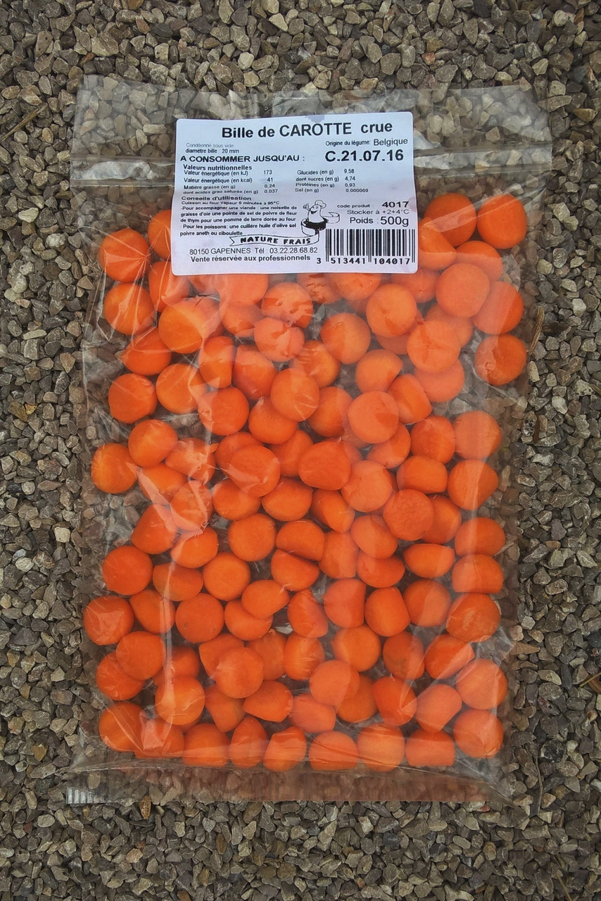 Bille de carotte crue sachet 500 g Nature Frais élaboré en France