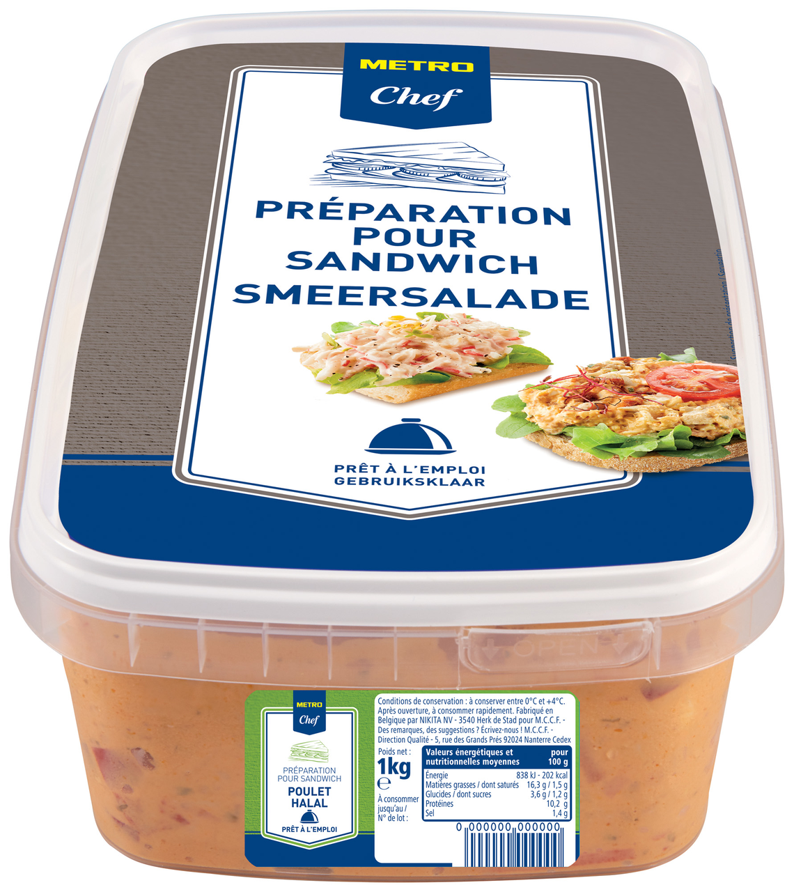 METRO Chef Préparation tartinable poulet piquant Halal 1 kg