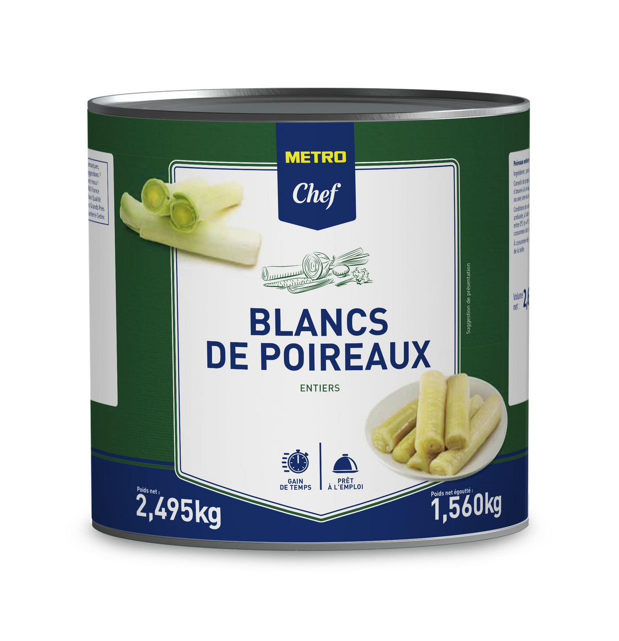 METRO Chef Blanc de poireau boîte 3/1 soit 1.6 kg