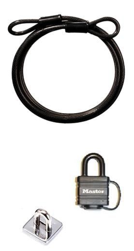Kit bricolage cadenas point d'ancrage câble Master Lock