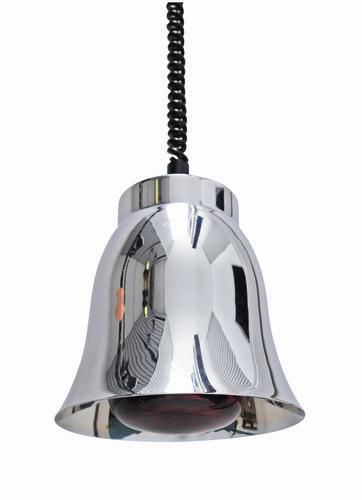 Lampe chauffante suspendue infrarouge 250 W chromée