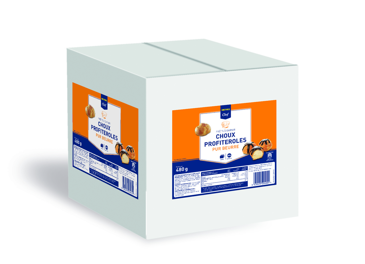 METRO Chef Choux profiteroles pur beurre x 200 soit 480 g