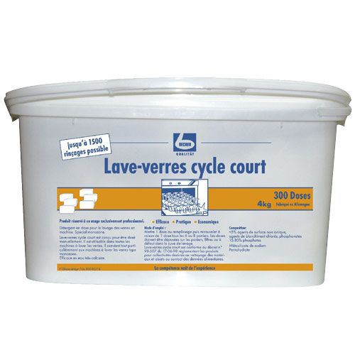 Lave-verre cycle court 300 doses Dr.Becher