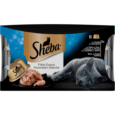 Filets Exquis Pour Chat 6 X Boite 80 G Sheba Metro