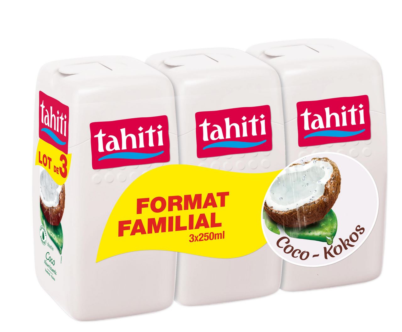 Gel douche lait de coco 250 ml x 3 Tahiti