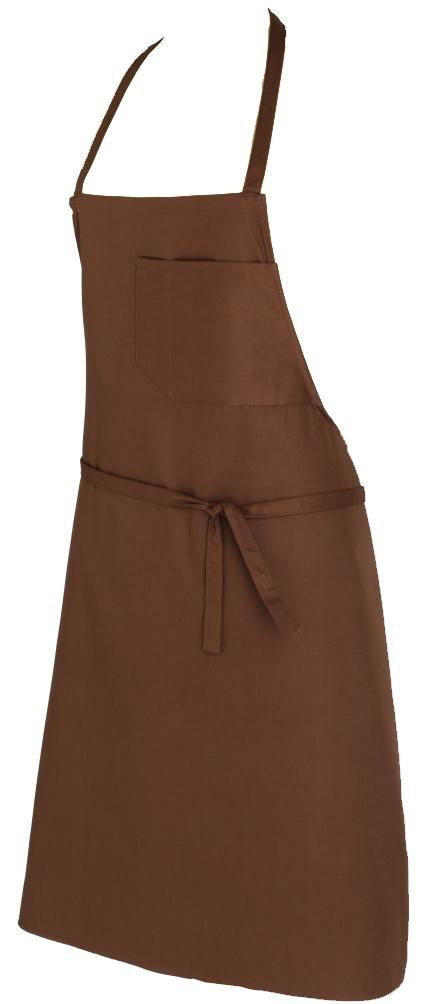 Tablier de cuisine Bavette chocolat 85 cm