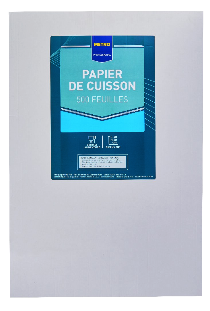 METRO PROFESSIONAL Papier cuisson sulfurisé 500 feuilles 40 x 60 cm