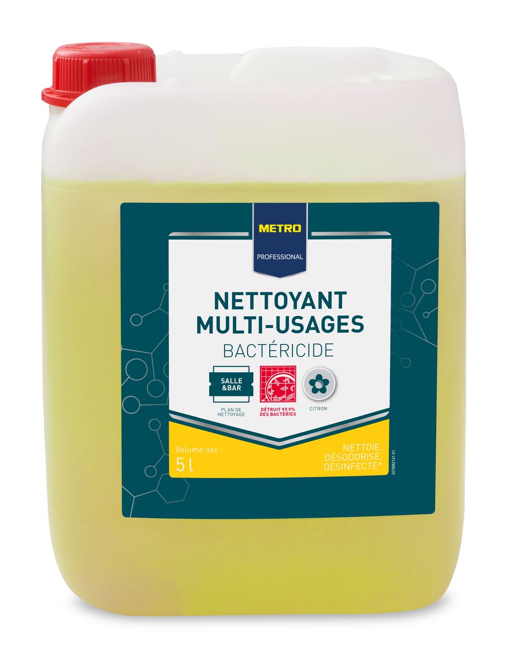 Nettoyant multi-surfaces bactéricide citron 5 L