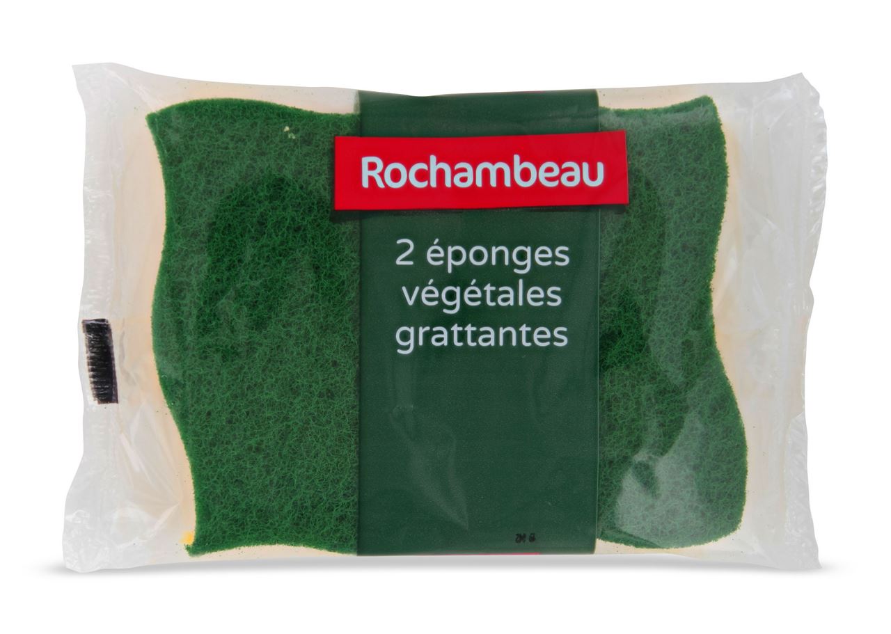 Tampon sur éponge végétale x 2 (vendu par 10) Rochambeau