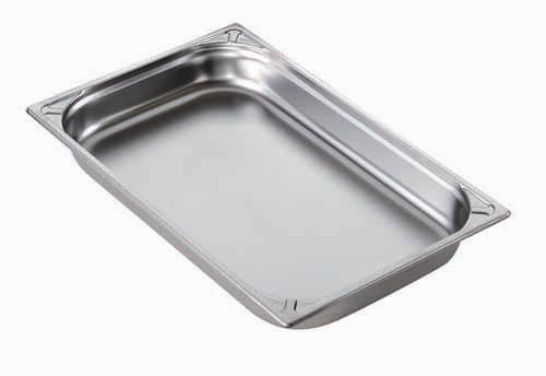Bac gastro inox GN 1/2 H.6.5 cm plein sans anses