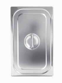 Couvercle bac gastro inox GN 1/1 avec poignée