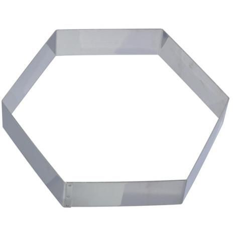 Cercle à mousse inox hexagonale 22 cm H 4.5 cm Gobel
