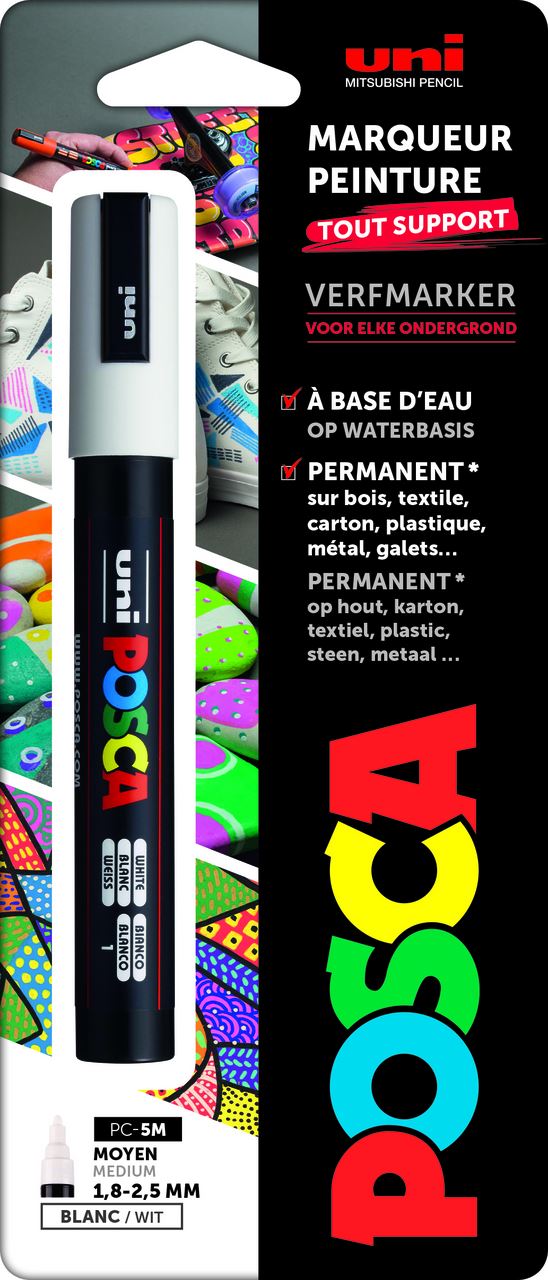 Marqueur permanent Posca blanc