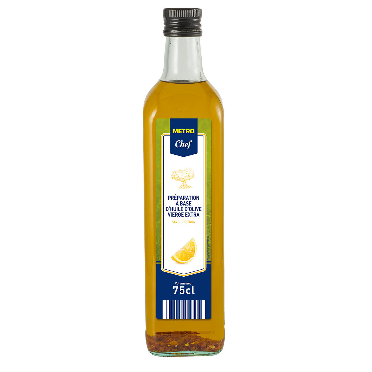 METRO Chef Huile d'olive vierge aromatisée au citron 75 cl