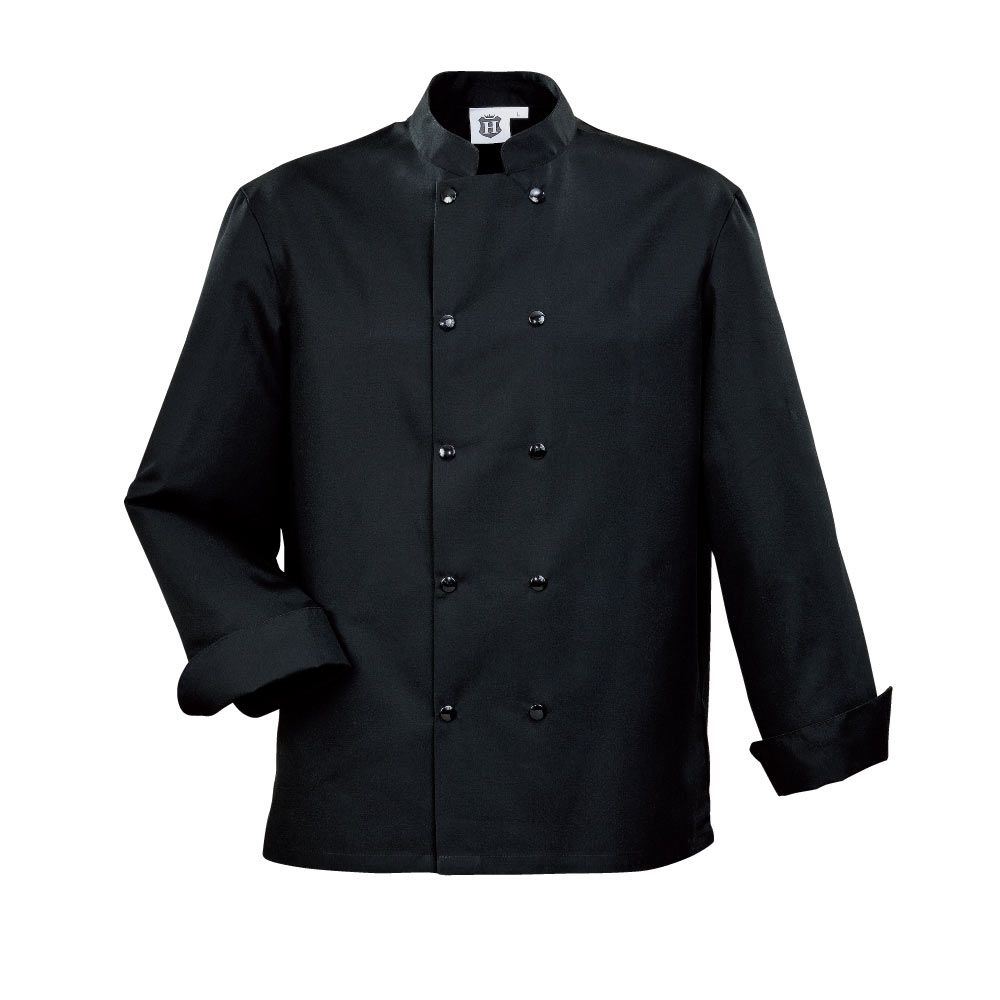 Veste de cuisine noire manches longues H-Line M
