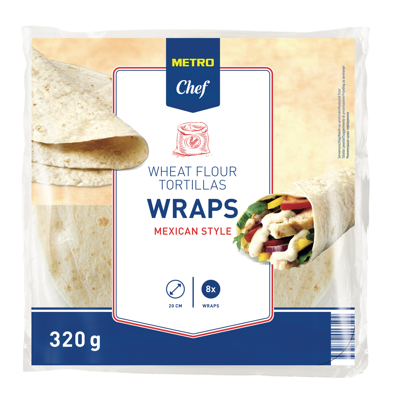 METRO Chef Tortilla wraps 8 x 20 cm 320 g