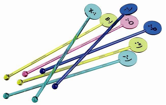 100 agitateurs cocktail Smiley Solia