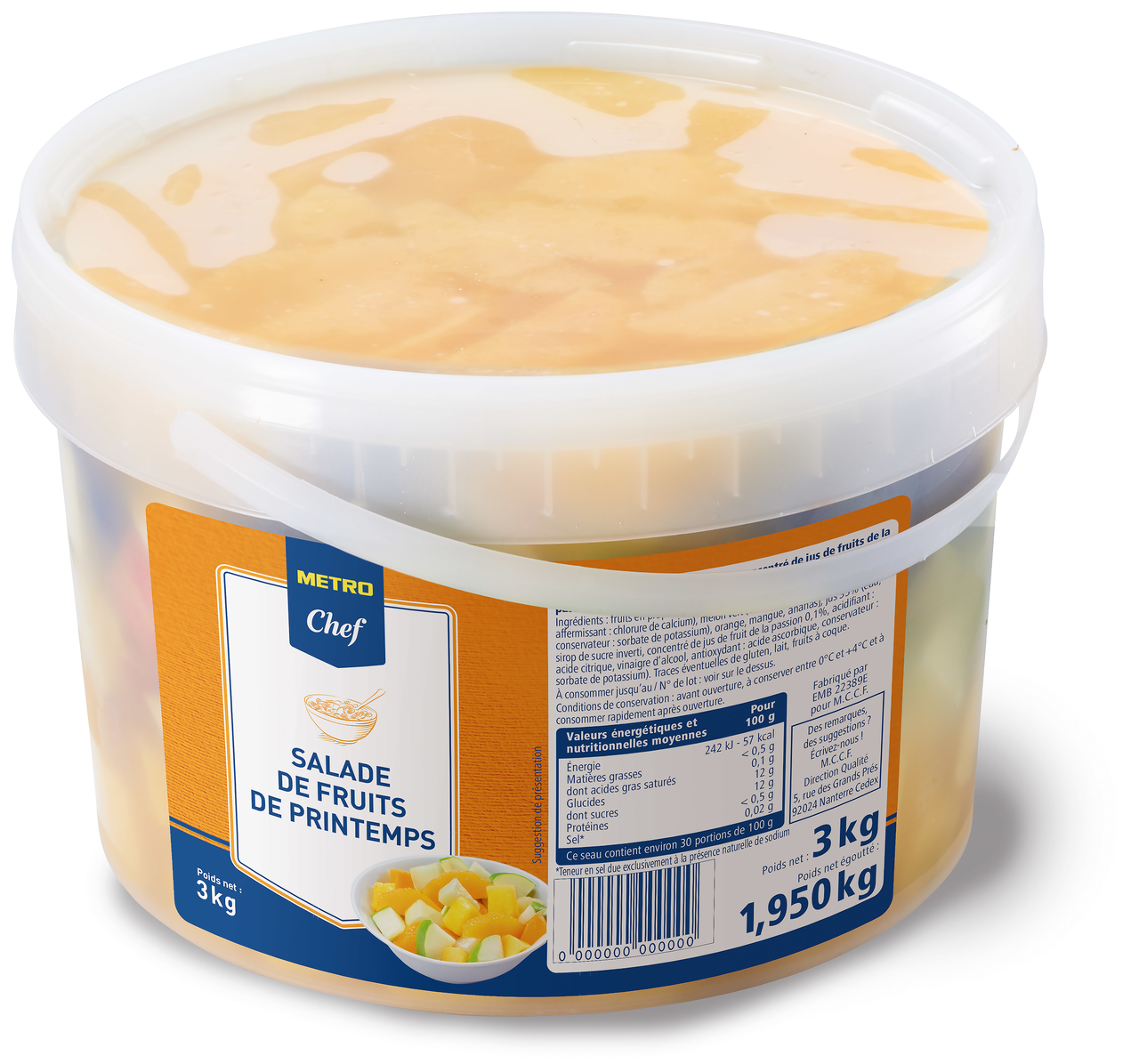 METRO Chef Salade de fruits de saison 3 L