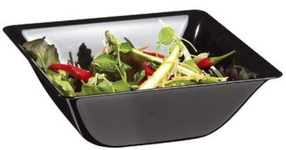 10 saladiers Fluid noir en plastique 1400 ml Solia