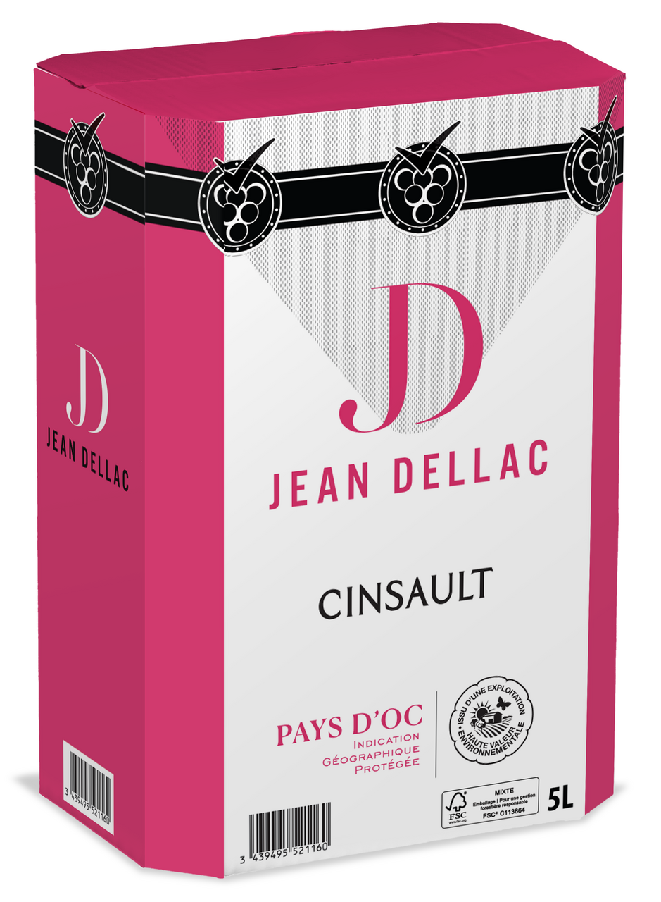 Jean Dellac Pays d'Oc IGP Cinsault fontaine à vin 5 L