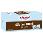 Sébalcé Gélatine titane 200 feuilles 1 KG