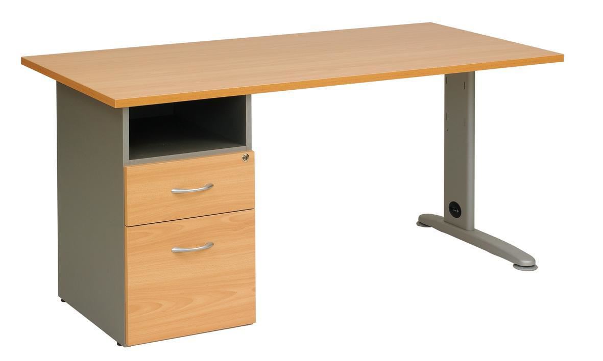 Bureau opérationnel Scénario merisier 160 cm