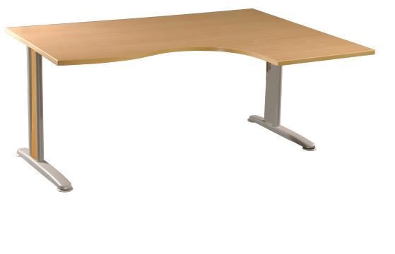 Bureau opérationnel retour droite Scénario hêtre 160 cm