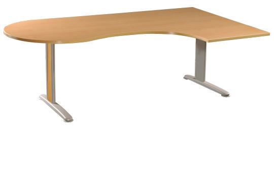 Bureau opérationnel retour gauche Scénario hêtre L.200 cm