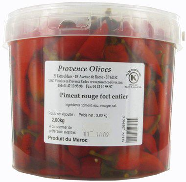 Piment rouge fort entier 2 kg Maroc