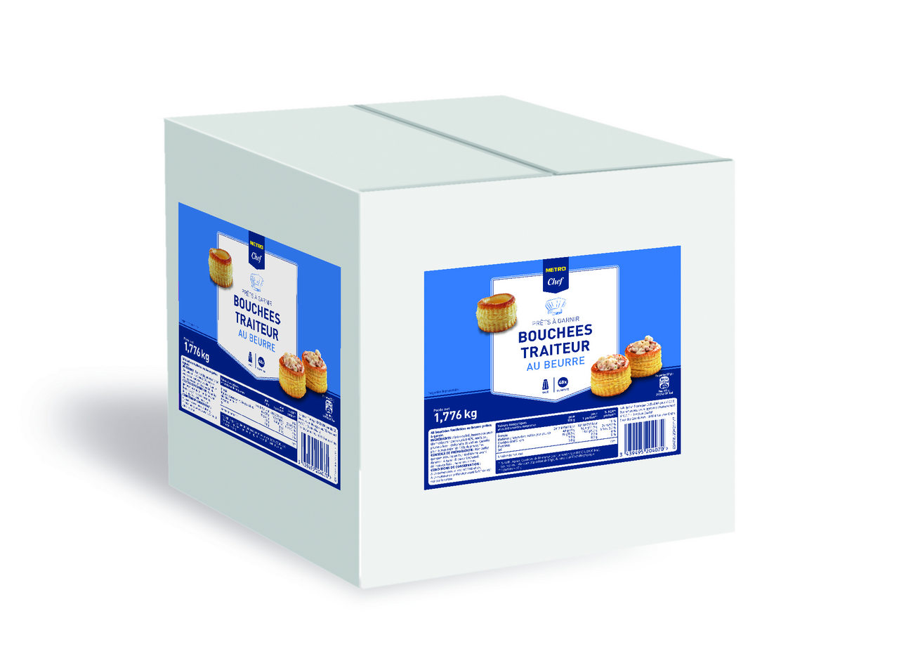 METRO Chef Bouchée traiteur feuilletée au beurre x 48 soit 1.8 kg