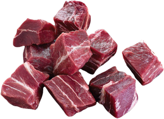 Viande à bourguignon de viande bovine en cube origine UE