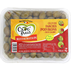 Olive farcie aux poivrons Croc'frais barquette 1 kg Grèce