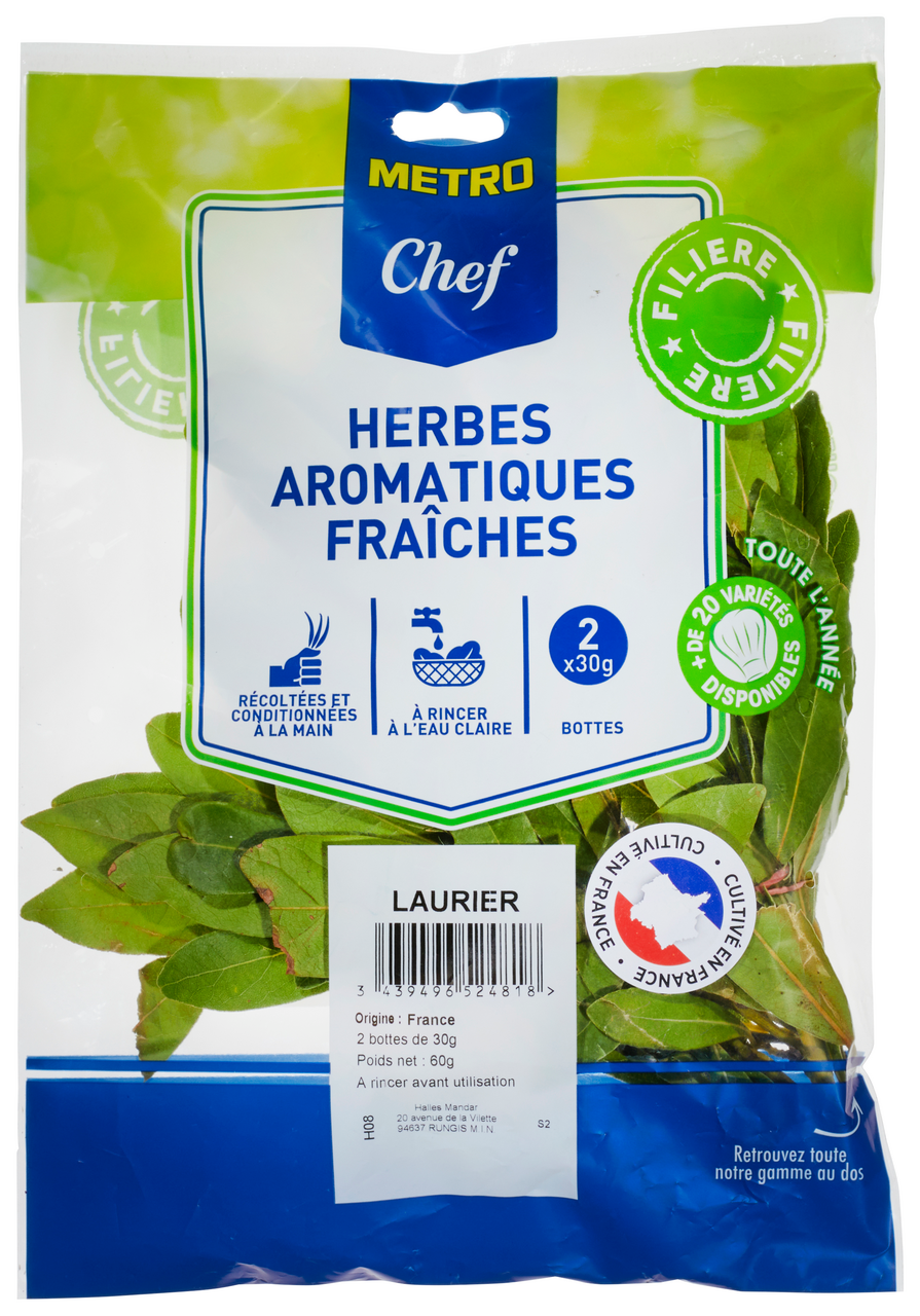 METRO Chef Laurier France, Italie, Espagne, Maroc, Israël, Kenya botte de 30 g