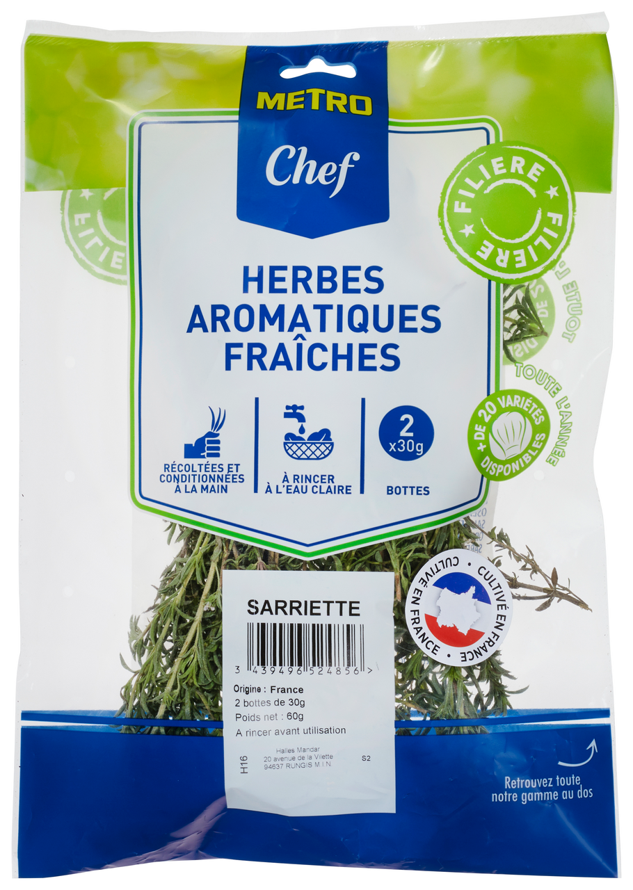 METRO Chef Sarriette France, Italie, Espagne, Maroc, Israël, Kenya botte de 30 g