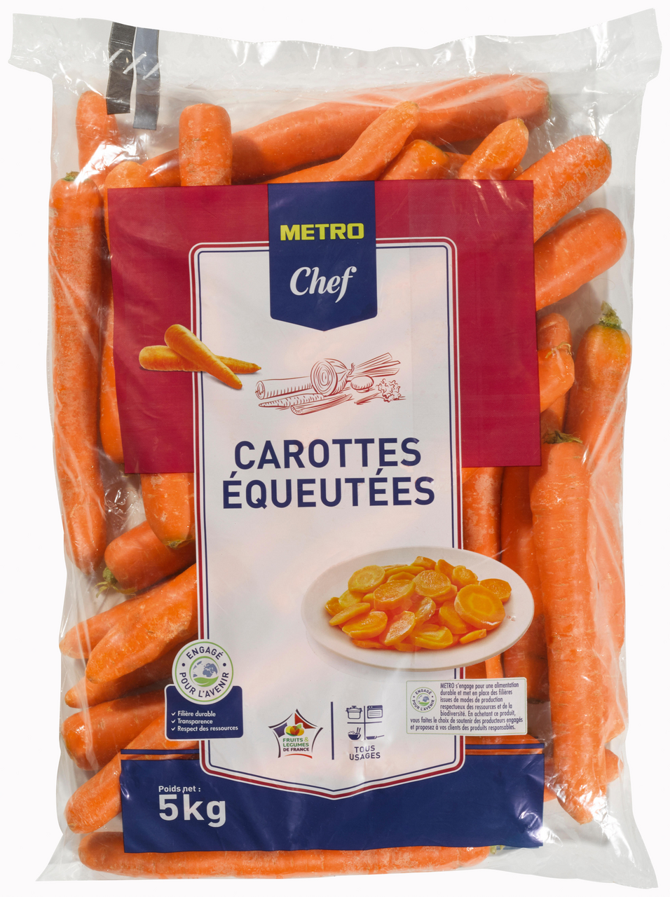 METRO Chef Carotte sachet calibre 20/40 mm catégorie 1 France 5 kg 