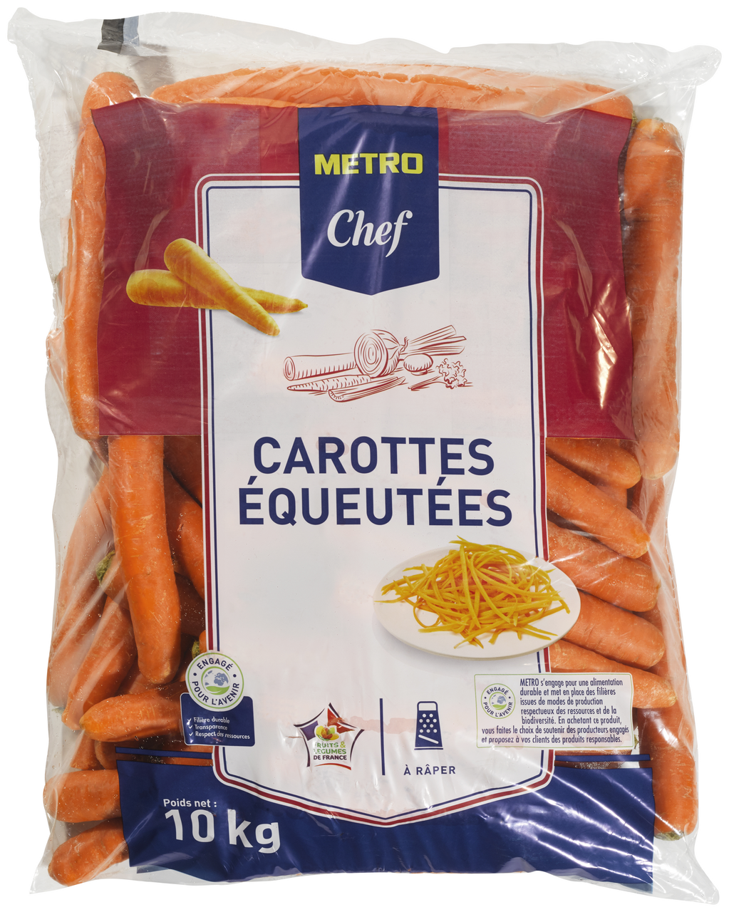METRO Chef Carotte calibre 40+ catégorie 1 France 10 kg