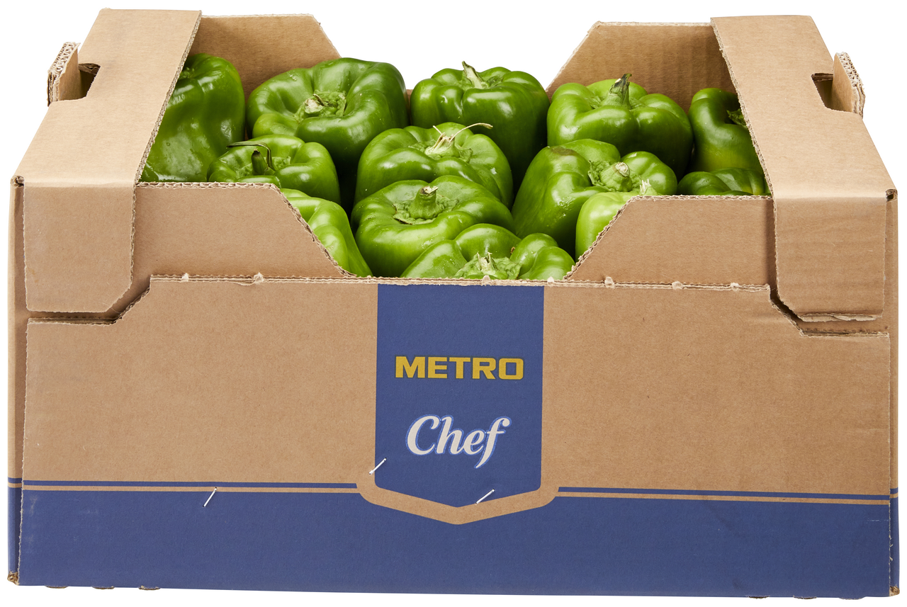 METRO Chef Poivron vert calibre 90/110 mm catégorie 1 Espagne 3 kg