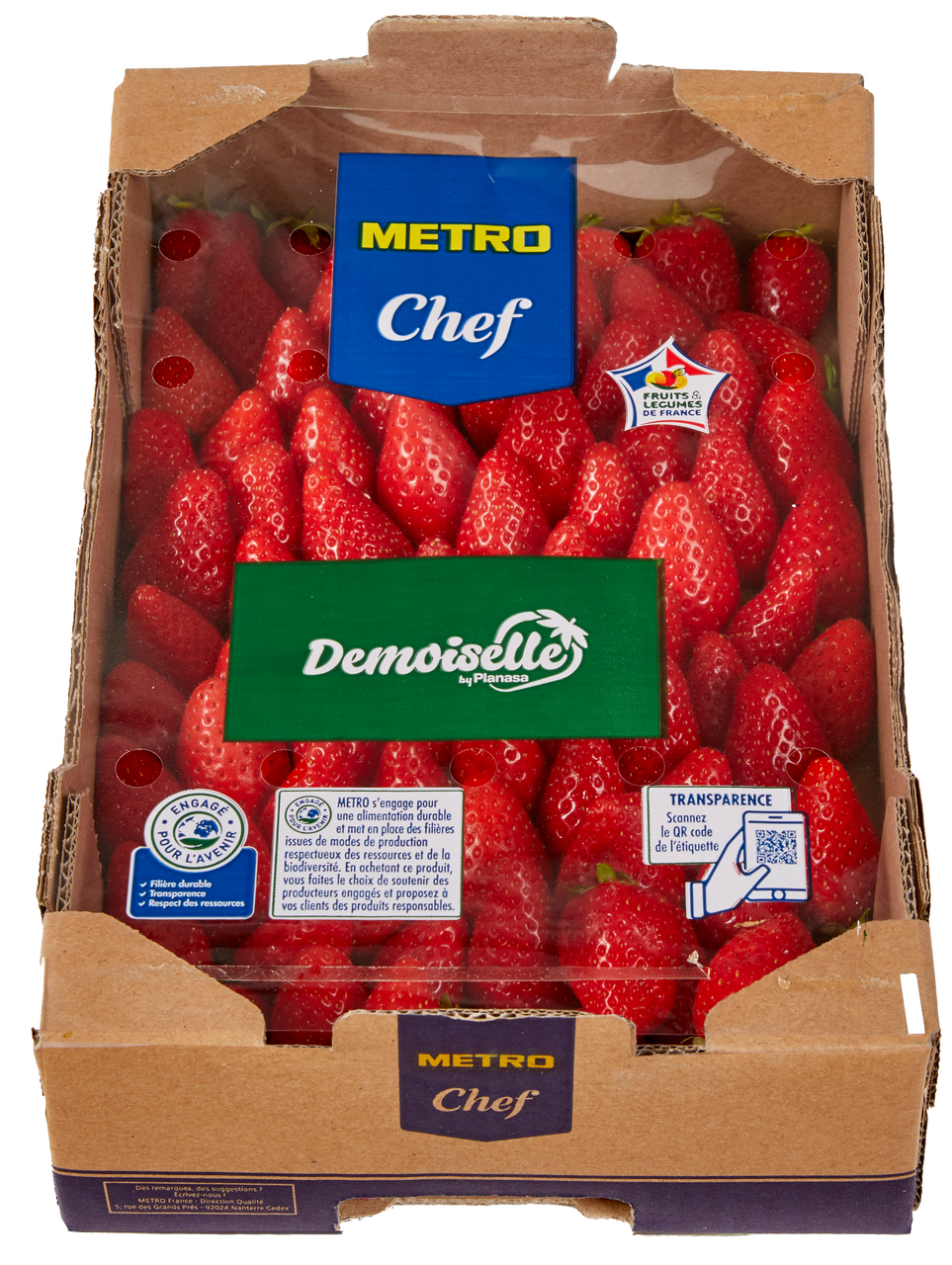 METRO Chef Fraise Demoiselle catégorie 1 France plateau 1 kg