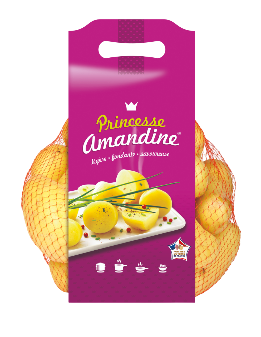 Pomme de terre Amandine calibre 35/55 mm catégorie 1 France 2.5 kg