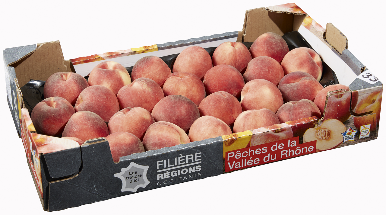 METRO Chef Pêche blanche Filière calibre 67/73 mm catégorie 1 colis 3.1 kg France