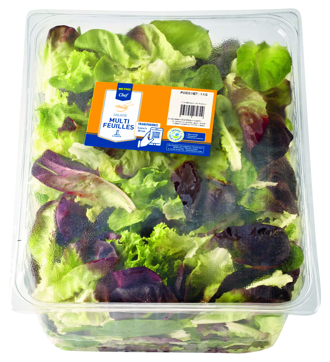 METRO Chef Salade multifeuilles France barquette de 1kg